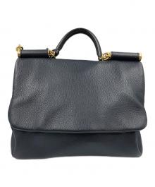 DOLCE & GABBANA（ドルチェ＆ガッバーナ）の古着「2WAYバッグ シシリー」｜ネイビー