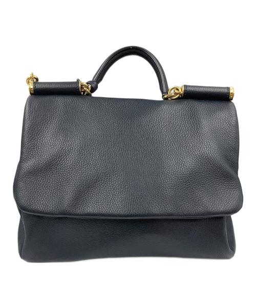 DOLCE & GABBANA（ドルチェ＆ガッバーナ）DOLCE & GABBANA (ドルチェ＆ガッバーナ) 2WAYバッグ シシリー ネイビーの古着・服飾アイテム