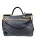 DOLCE & GABBANA (ドルチェ＆ガッバーナ) 2WAYバッグ シシリー ネイビー：32000円