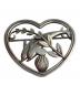 Georg Jensen（ジョージジェンセン）の古着「Leaping Dolphin Heart Brooch」