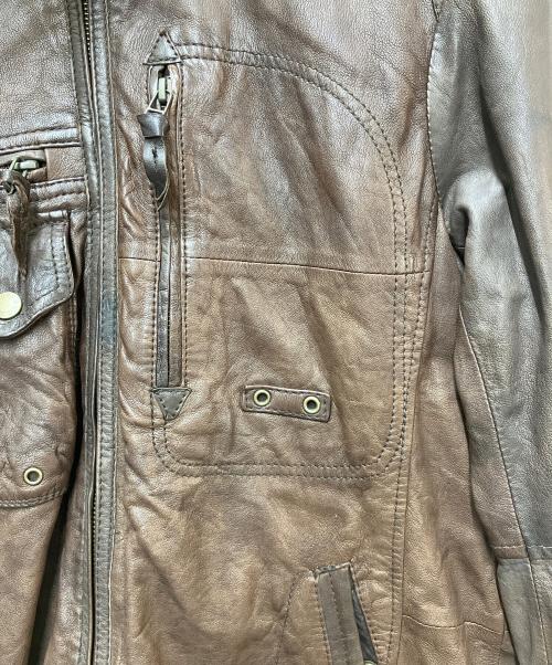AVIREX（アヴィレックス）AVIREX (アヴィレックス) レザージャケット ブラウン サイズ:Lの古着・服飾アイテム