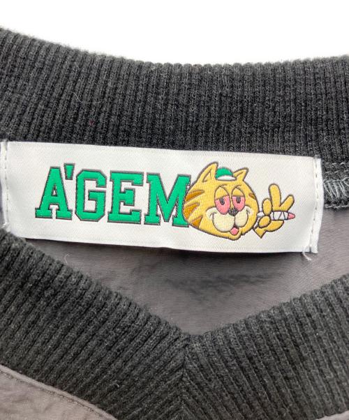 A'gem（エージェム）A'gem (エージェム) ナイロンジャケット グレー サイズ:SIZE Freeの古着・服飾アイテム