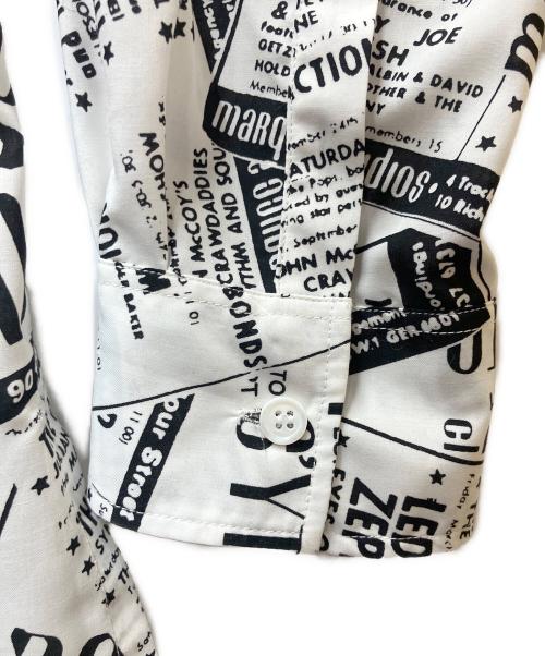 s'yte（サイト）s'yte (サイト) newspaper regular shirt ホワイト×ブラック サイズ:4の古着・服飾アイテム