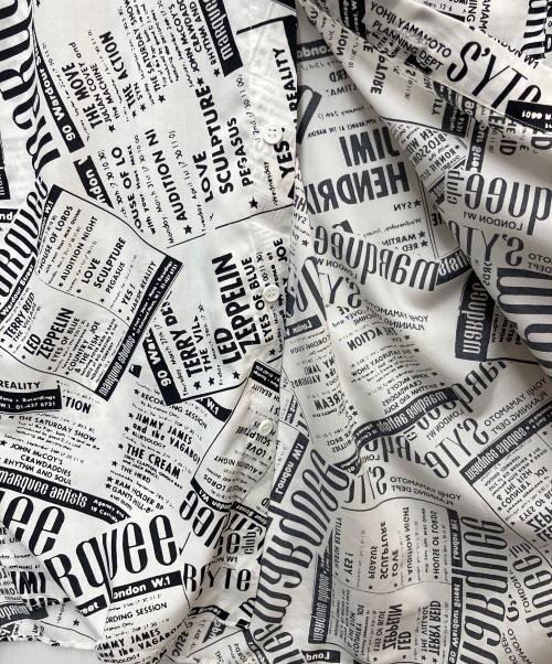 s'yte（サイト）s'yte (サイト) newspaper regular shirt ホワイト×ブラック サイズ:4の古着・服飾アイテム
