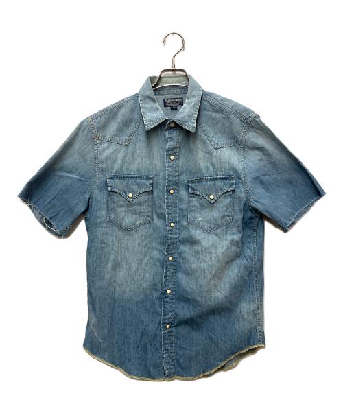 POLO JEANS CO.（ポロジーンズカンパニー）POLO JEANS CO. (ポロジーンズカンパニー) 半袖デニムウエスタンシャツ スカイブルー サイズ:Lの古着・服飾アイテム