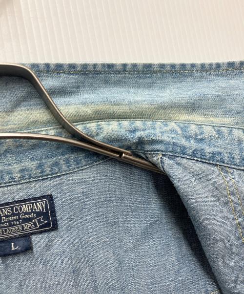 POLO JEANS CO.（ポロジーンズカンパニー）POLO JEANS CO. (ポロジーンズカンパニー) 半袖デニムウエスタンシャツ スカイブルー サイズ:Lの古着・服飾アイテム