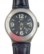 SWATCHスウォッチ）の古着「腕時計 DARK EMIR」｜ブラック