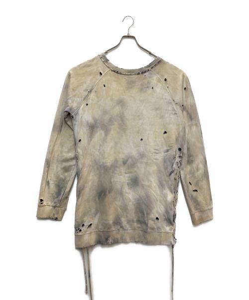 FAITH CONNEXION（フェイスコネクション）FAITH CONNEXION (フェイスコネクション) DESTROY SWEATER グレー サイズ:SIZE Lの古着・服飾アイテム