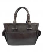 BURBERRYバーバリー）の古着「レザーハンドバッグ」｜ブラウン