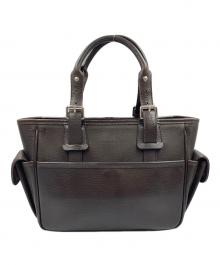 BURBERRY（バーバリー）の古着「レザーハンドバッグ」｜ブラウン