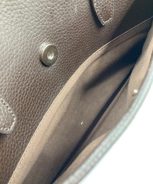 BURBERRY（バーバリー）BURBERRY (バーバリー) レザーハンドバッグ ブラウンの古着・服飾アイテム