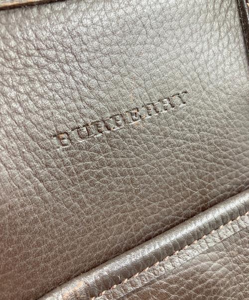 BURBERRY（バーバリー）BURBERRY (バーバリー) レザーハンドバッグ ブラウンの古着・服飾アイテム