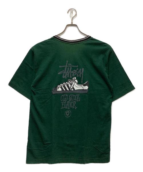 stussy（ステューシー）stussy (ステューシー) バックプリントTシャツ グリーン サイズ:表記無の古着・服飾アイテム