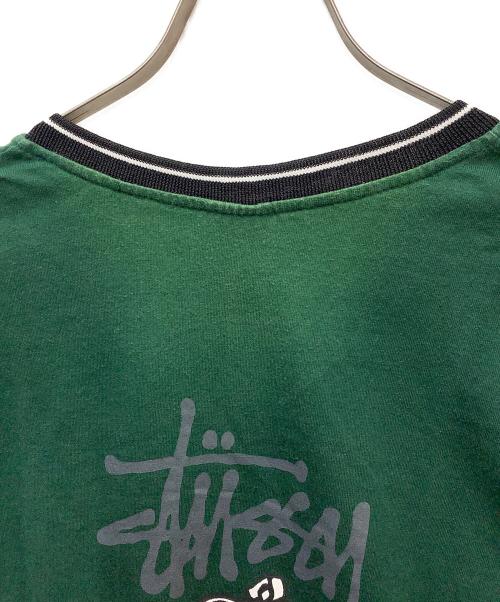 stussy（ステューシー）stussy (ステューシー) バックプリントTシャツ グリーン サイズ:表記無の古着・服飾アイテム