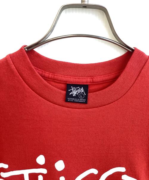 stussy（ステューシー）stussy (ステューシー) プリントTシャツ レッド サイズ:SIZE Lの古着・服飾アイテム