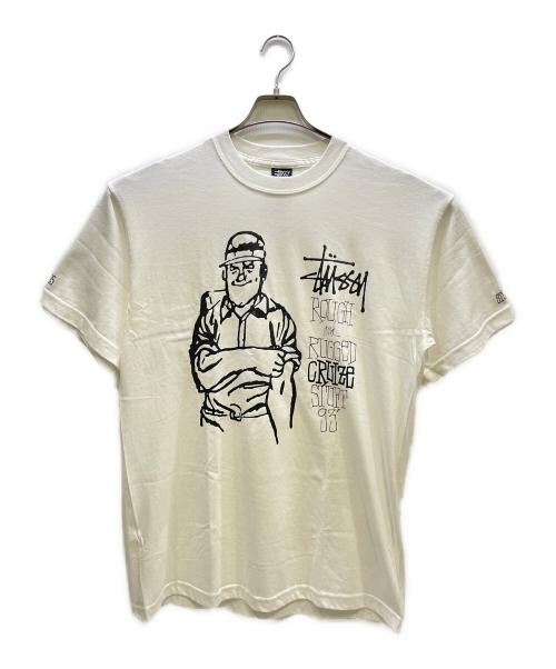 stussy（ステューシー）stussy (ステューシー) プリントTシャツ ホワイト サイズ:Lの古着・服飾アイテム