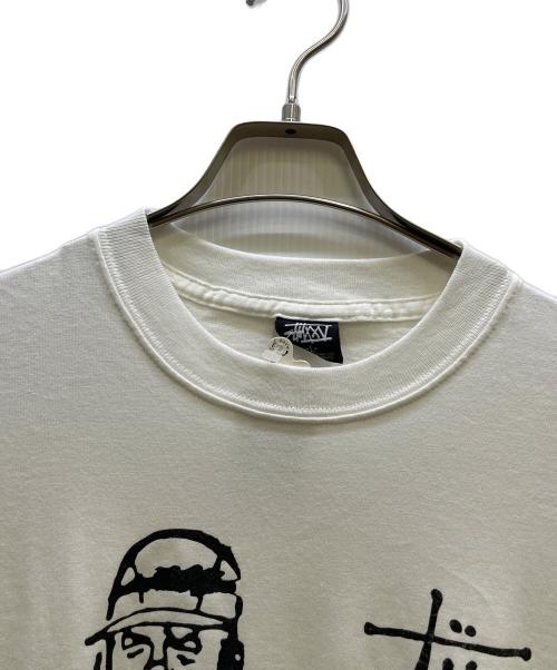 stussy（ステューシー）stussy (ステューシー) プリントTシャツ ホワイト サイズ:Lの古着・服飾アイテム