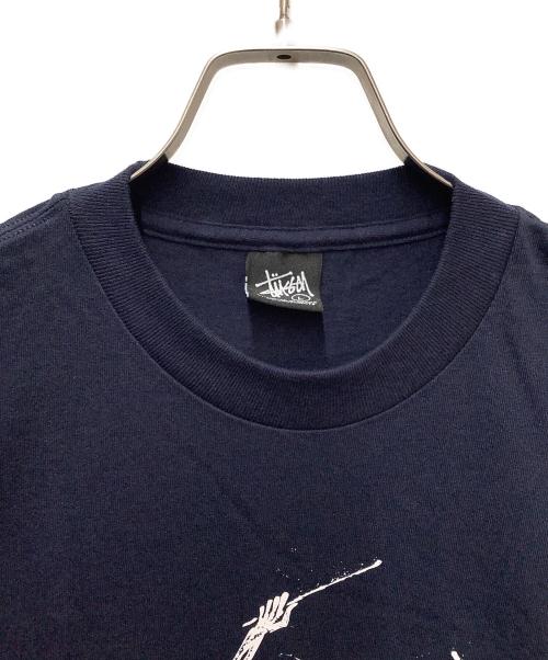 stussy（ステューシー）stussy (ステューシー) プリントTシャツ ネイビー サイズ:SIZE Lの古着・服飾アイテム