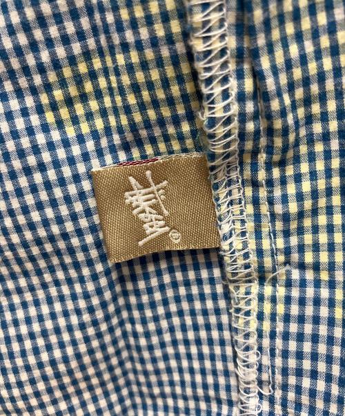 stussy（ステューシー）stussy (ステューシー) 半袖シャツ ブルー×イエロー サイズ:Sの古着・服飾アイテム