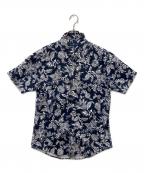 RALPH LAURENラルフローレン）の古着「半袖シャツ」｜ネイビー×ホワイト