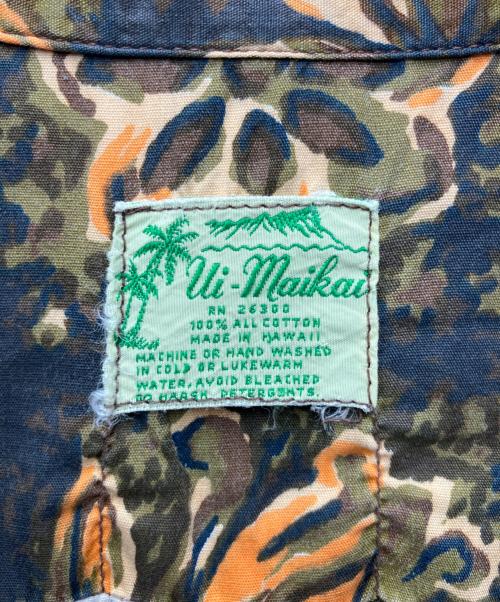 ui maikai（ウイマイカイ）ui maikai (ウイマイカイ) 半袖シャツ ブラウン×ホワイト サイズ:表記無の古着・服飾アイテム