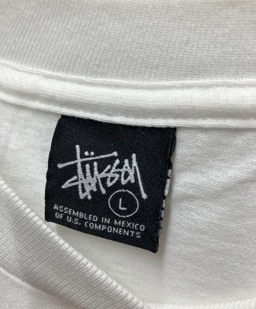 stussy（ステューシー）stussy (ステューシー) ワールドツアープリントTシャツ ホワイト サイズ:Lの古着・服飾アイテム
