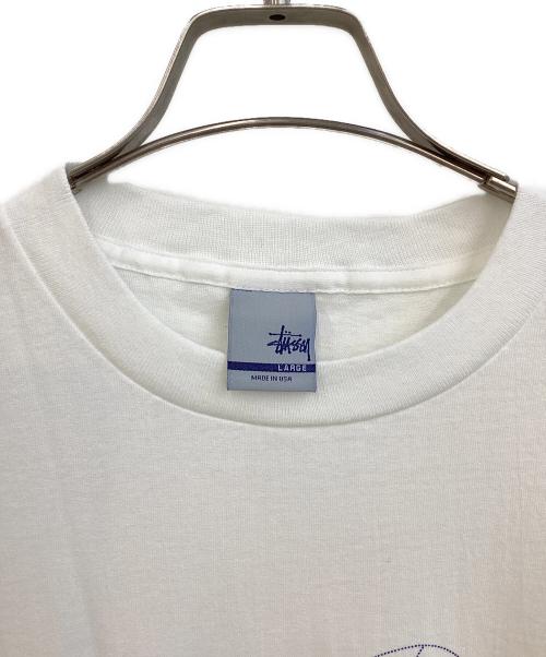 stussy（ステューシー）stussy (ステューシー) プリントTシャツ ホワイト サイズ:SIZE Lの古着・服飾アイテム