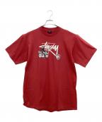 stussyステューシー）の古着「プリントTシャツ」｜レッド