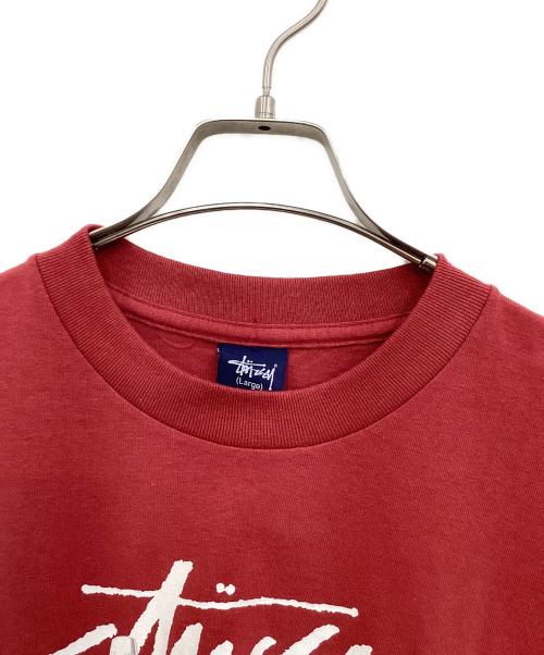 stussy（ステューシー）stussy (ステューシー) プリントTシャツ レッド サイズ:Lの古着・服飾アイテム