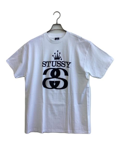 stussy（ステューシー）stussy (ステューシー) プリントTシャツ ホワイト サイズ:SIZE Lの古着・服飾アイテム