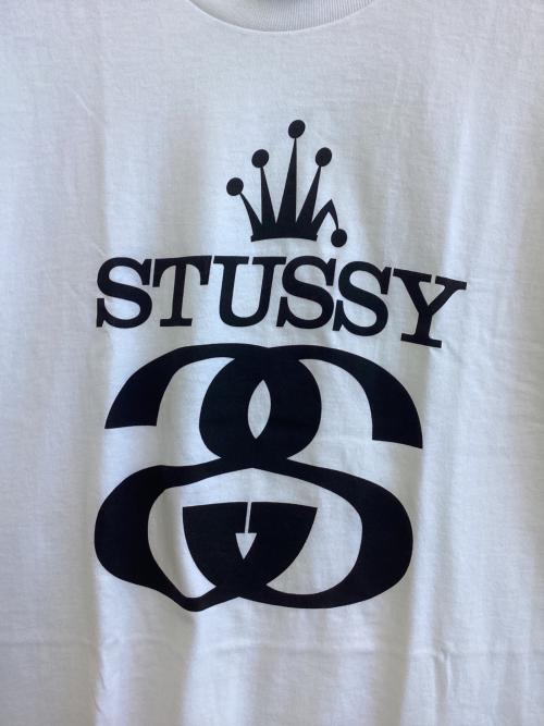 stussy（ステューシー）stussy (ステューシー) プリントTシャツ ホワイト サイズ:SIZE Lの古着・服飾アイテム