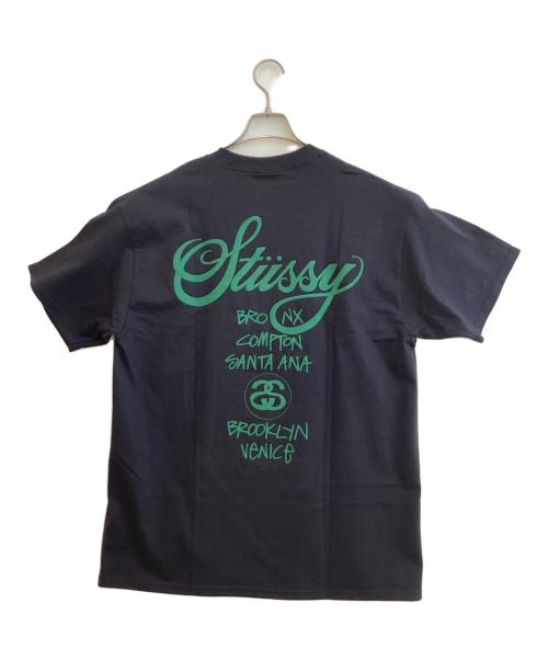 stussy（ステューシー）stussy (ステューシー) プリントTシャツ ブラック サイズ:SIZE Lの古着・服飾アイテム