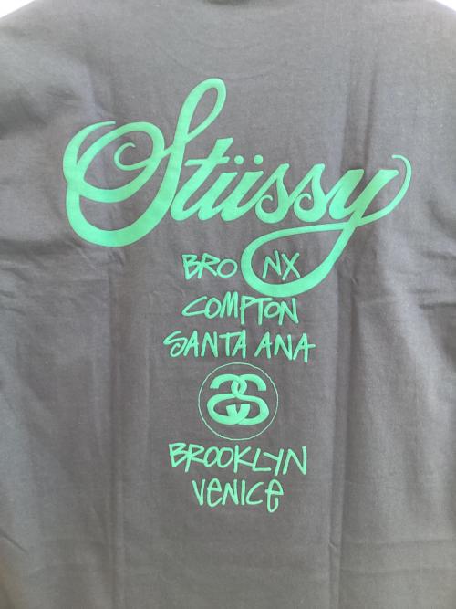 stussy（ステューシー）stussy (ステューシー) プリントTシャツ ブラック サイズ:SIZE Lの古着・服飾アイテム