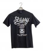 stussyステューシー）の古着「プリントTシャツ」｜ブラック