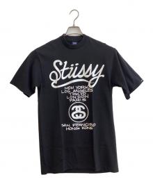 stussy（ステューシー）の古着「プリントTシャツ」｜ブラック