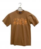 stussyステューシー）の古着「プリントTシャツ」｜ブラウン