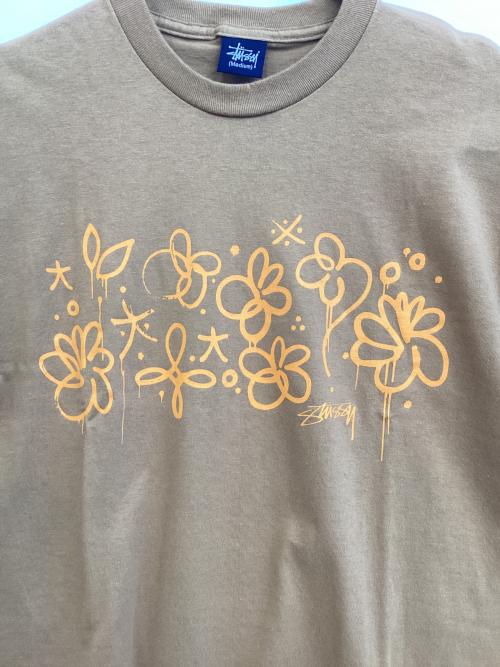 stussy（ステューシー）stussy (ステューシー) プリントTシャツ ブラウン サイズ:SIZE Mの古着・服飾アイテム