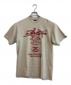 stussyステューシー）の古着「プリントTシャツ」｜ベージュ