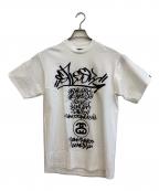 stussyステューシー）の古着「プリントTシャツ」｜ホワイト