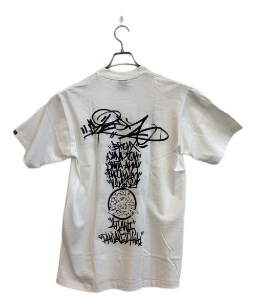 stussy（ステューシー）stussy (ステューシー) プリントTシャツ ホワイト サイズ:SIZE Mの古着・服飾アイテム