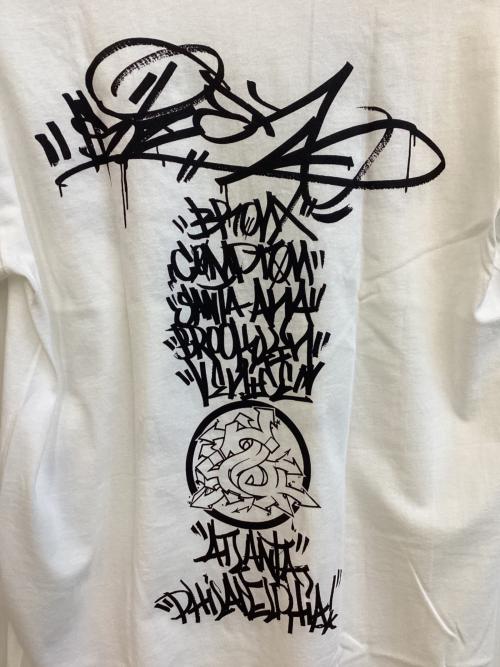 stussy（ステューシー）stussy (ステューシー) プリントTシャツ ホワイト サイズ:SIZE Mの古着・服飾アイテム