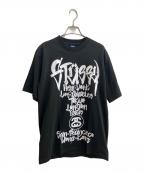 stussyステューシー）の古着「プリントTシャツ」｜ブラック