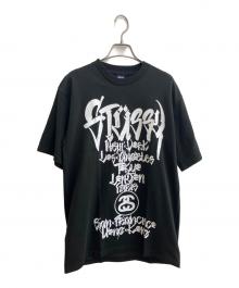stussy（ステューシー）の古着「プリントTシャツ」｜ブラック