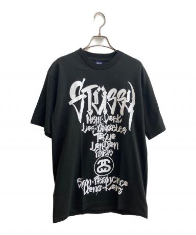 中古・古着通販】stussy (ステューシー) プリントTシャツ ブラック