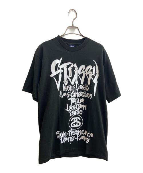 stussy（ステューシー）stussy (ステューシー) プリントTシャツ ブラック サイズ:Mの古着・服飾アイテム