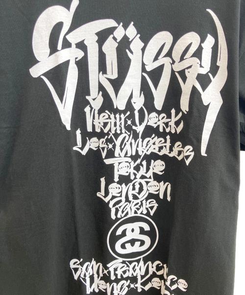 stussy（ステューシー）stussy (ステューシー) プリントTシャツ ブラック サイズ:Mの古着・服飾アイテム