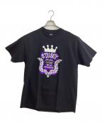 stussyステューシー）の古着「プリントTシャツ」｜ブラック