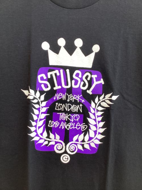 stussy（ステューシー）stussy (ステューシー) プリントTシャツ ブラック サイズ:SIZE Lの古着・服飾アイテム