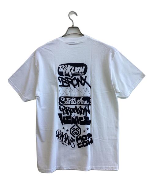 stussy（ステューシー）stussy (ステューシー) プリントTシャツ ホワイト サイズ:SIZE Lの古着・服飾アイテム