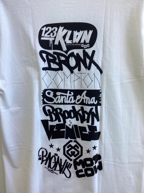stussy（ステューシー）stussy (ステューシー) プリントTシャツ ホワイト サイズ:SIZE Lの古着・服飾アイテム
